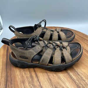 Keen Daytona Sandals Mens Size 8 Brown Fisherman Leather Hiking Walking